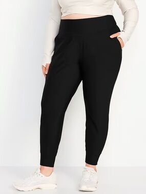 Old Navy Active Powersoft High-Rise Jogger Capri Pants XL Black Pockets
